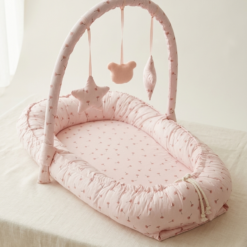 Couffin babynest et espace de jeux 2en1 - bebekevi - Rose