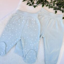 Lot 2 Pantalons avec bande Évolutifs 100% coton- Naissance (0-3m) et Croissance (3-6m)