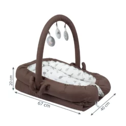 Lit couffin & plan incliné anti Reflux marron - Sevi