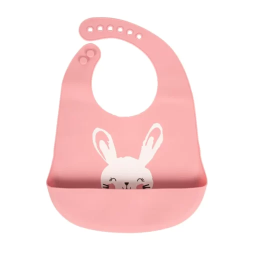 Bavoir En Silicone Rose - Sevibebe
