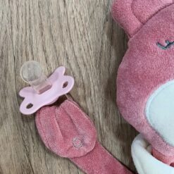 doudou porte sucette avec anneau de dentition
