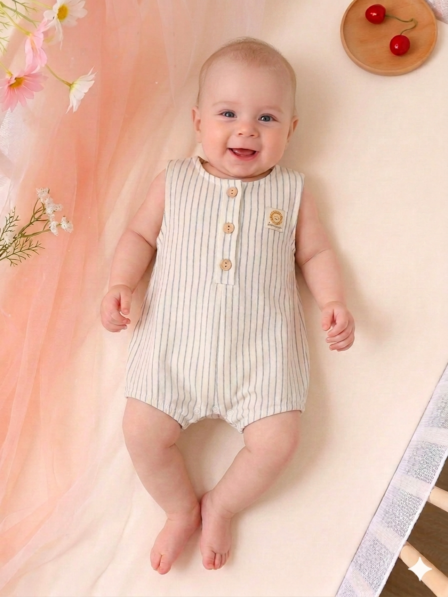 Promo Barboteuse en lin mousseline : la douceur de l'été pour bébé