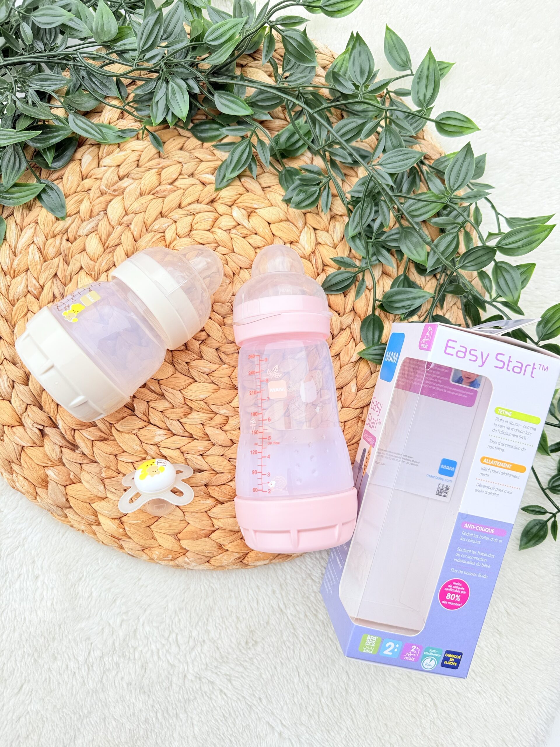 Offre Exceptionnelle MAM : Biberons Easy Start Anti-Colic 260 + biberon et Sucette Nouveau-Né OFFERTS