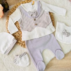 Ensemble 5 pièces en coton gentelman beige