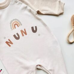 Grenouillère bébé coton à personnaliser