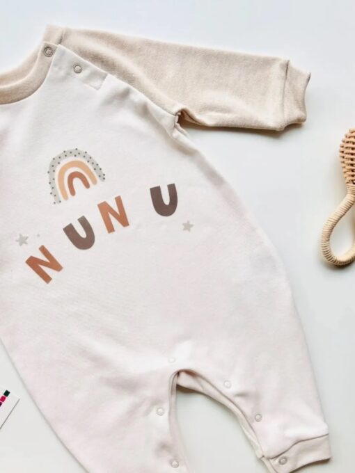 Grenouillère bébé coton à personnaliser