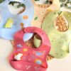 Bavoir Bébé Silicone : Poche Récupératrice & Motifs Ludiques