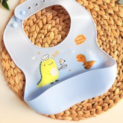 Bavoir Bébé Silicone : Poche Récupératrice & Motifs Ludiques