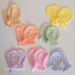 Paire de Moufles bébé 100% Coton - sebi - Rose