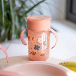 Tasse d’apprentissage 360° Rose 340ml 12m+ – Suavinex