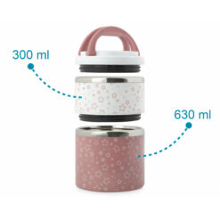 Thermos Alimentaire En Acier Inoxydable Rose 930ml - Kiokids