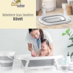 Set Baignoire pliable bébé + Seau + Verseur - Beehome