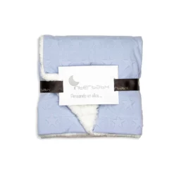 Couverture bébé - 80 x110-coraline - mod. universo - blue- Interbaby