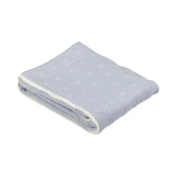 Couverture bébé - 80 x110-coraline - mod. universo - blue- Interbaby