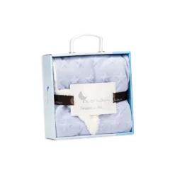 Couverture bébé - 80 x110-coraline - mod. universo - blue- Interbaby