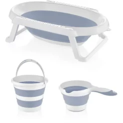 Set Baignoire pliable bébé + Seau + Verseur - Beehome