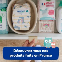 Carryboo - 150 Pads de Coton 100% BIO - Résistants, Ultra-doux et Absorbants - Hypoallergénique