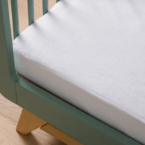 Drap housse Bébé Popeline 100% Coton Blanc 60x120cm - Bebekevi
