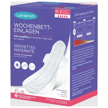 Serviettes ultra absorbantes spéciales post accouchement 0-2 semaines - lansinoh