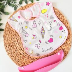 Bavoir Imperméable avec Poche Récupératrice Amovible - Bebekevi