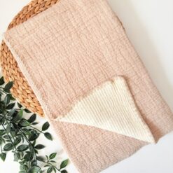 Couverture bébé en mousseline double épaisseur en coton - Bebekevi - Beige