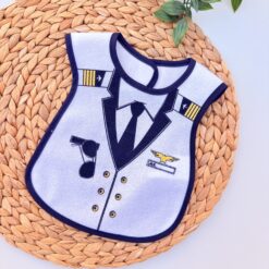 Bavoir Coton Plastifié Bébé - Motifs Police ou Pilote - Bebekevi