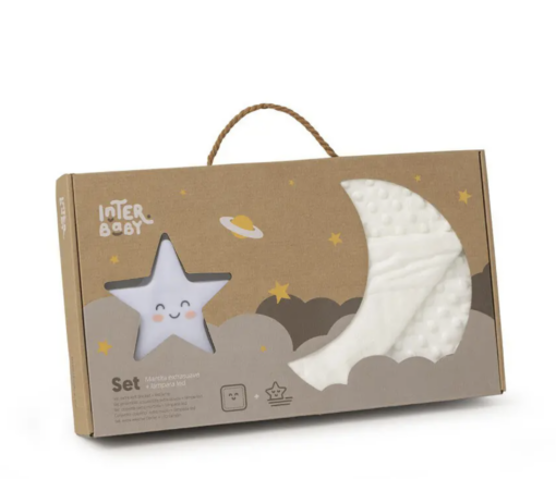 set bubble blanket + anti-roll + lamp - beige - Interbaby