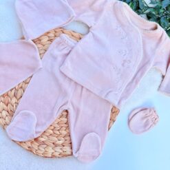 Pack Naissance 5 Pcs Brodé Coton Pur - Confort Cocooning