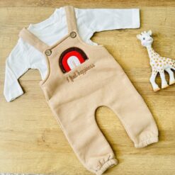 salopette avec pull hiver Welsoft beige