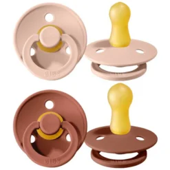 2 Sucettes tetine ronde Blush 0/6mois- Bibs