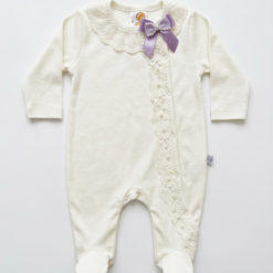 grenouillère bébé fille dentelle