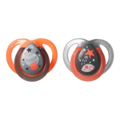 Tommee Tippee Lot de 2 Sucettes Night time Orthodontic 0-6m