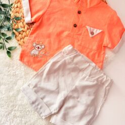 Ensemble Bébé Chemise & Short en Coton