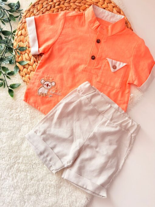 Ensemble Bébé Chemise & Short en Coton