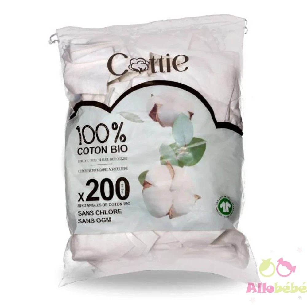 Cottie 100% Coton Bio certifié GOTS 200 Pads
