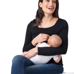 Pull d’Allaitement en Coton Blanc - Confort Chaleur et Discrétion