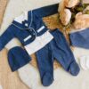 Ensemble baptême garçon 5 pièces coton
