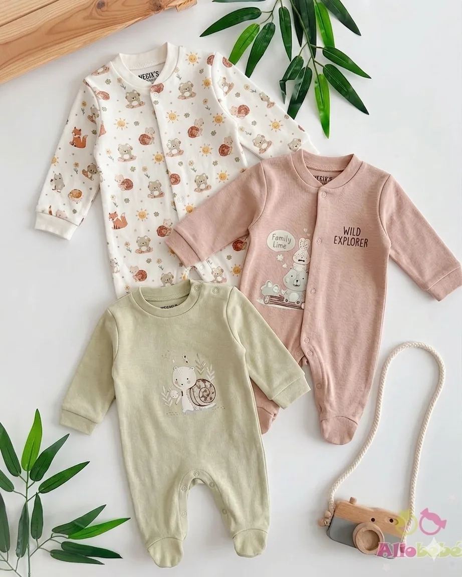 lot de 3 grenouillères tissu douceur