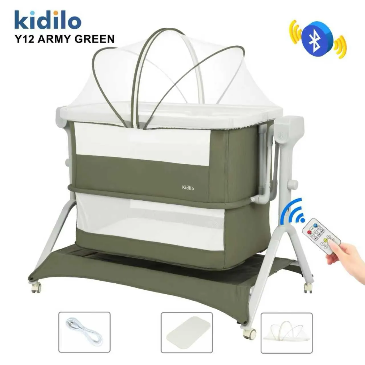 berceau electrique army green
