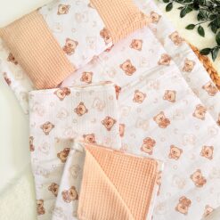Matelas de lit gauffré double face 3 pcs - Motif ourson