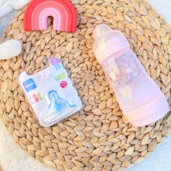 Biberon Easy Start anti-colique Mam 260ml rose + tetine échange offerte