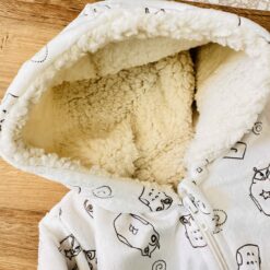 Veste polaire à capuche blanche