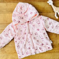 Veste polaire à capuche rose