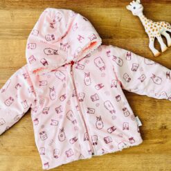 Veste polaire à capuche rose