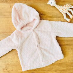 Veste polaire à capuche rose