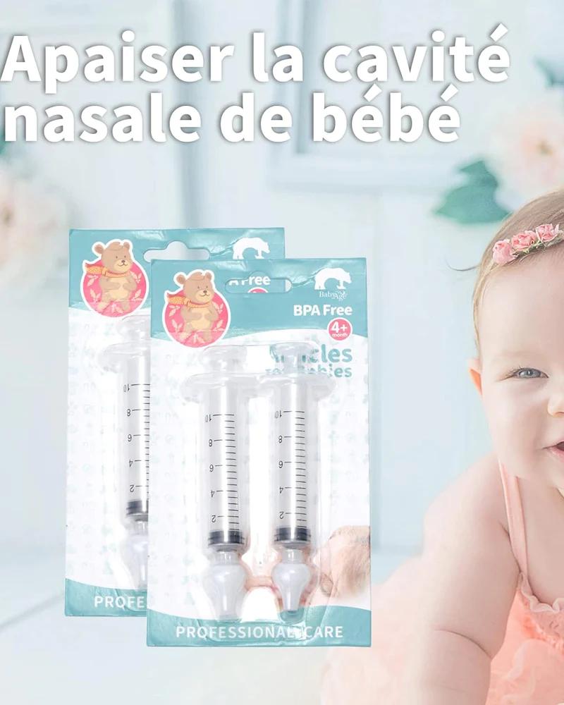 Seringue nasale pour bébé 2pcs - Allobebe Maroc