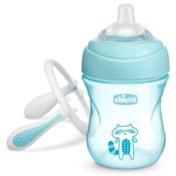 Tasse Transition bec souple silicone 4m+ bleu - Chicco