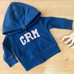 Sweat à Capuche avec Fermeture à Glissière - Bleu