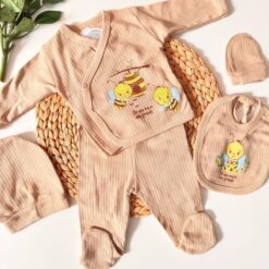 Pack Naissance 5 Pcs Douceur Coton – Motif bee