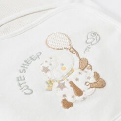 Emmaillotage biologique avec ceinture lombaire 2 en 1 blanc- Bibaby